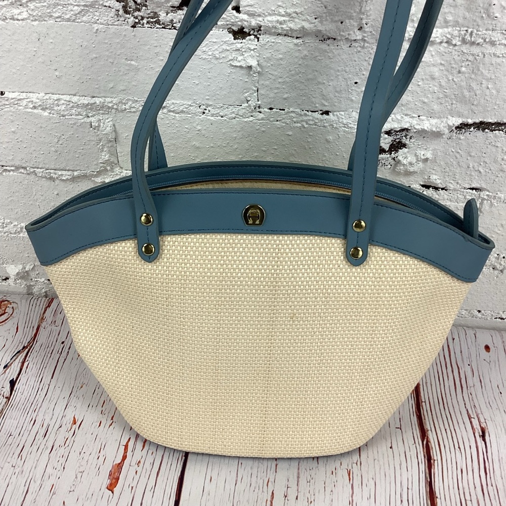 Etienne Aigner woven straw purse